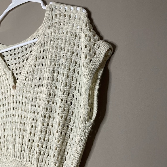 Cream Knit Swimsuit Cover Up Size S - Picture 4 of 4